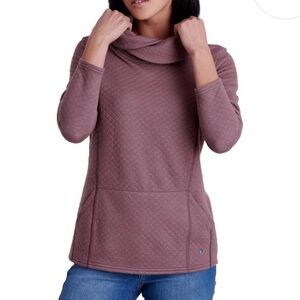 Kuhl Athena Wool Blend Cowl Neck Pullover Sweater Alpenrose Pink Women's Small